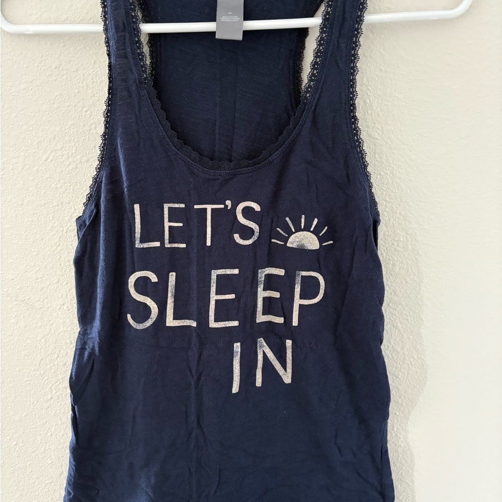 Aerie Navy Sleep Tank Top